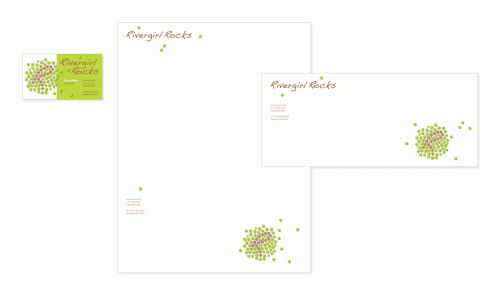 Shiere Melin, graphic design, logo, business card, letterhead, envelope