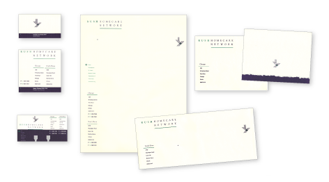 Shiere Melin, graphic design, logo, letterhead, note card, envelopes, rolodex card